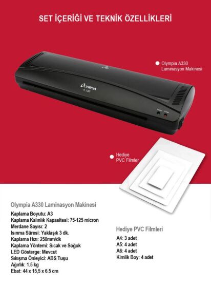 Outlet - Olympia A330 Laminasyon Makinesi (A3) - 4