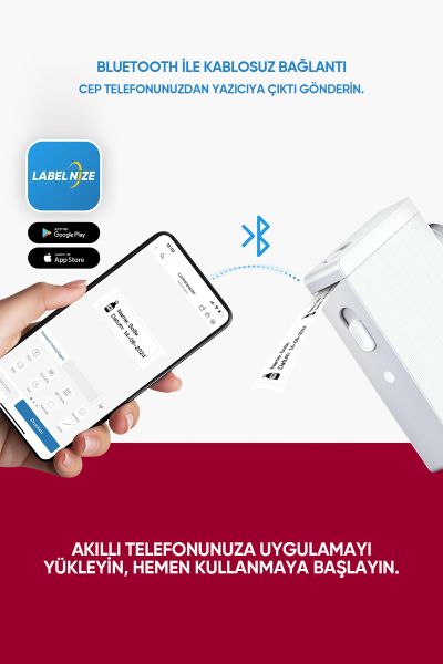 Olympia Etiket Makinesi P22 Siyah - Bluetooth Termal Yazıcı - 3